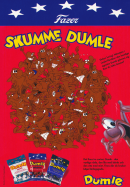 Reklam för tre olika sorters Dumle, med en tävling och den nya maskoten