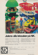 Reklam för julleksaker på NK
