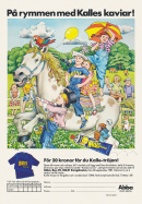 Reklam för Kalles Kaviar, illustrerad av Jane Bark