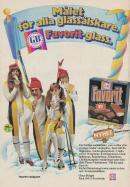 Annons för produkten Favoritglass från GB där man har en familj i skidutrustning som äter glass