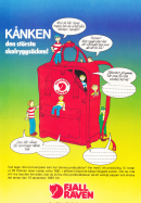 Reklam för ryggsäcken Kånken från Fjällräven i Östersund