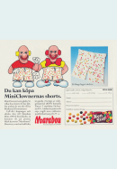 Reklam för godiset Nonstop där man även erbjuds möjligheten att köpa shorts med prickar på, som Nonstop