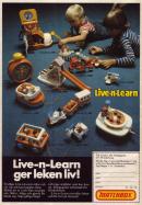 Reklam för Live-n-Learn från Matchbox där två barn leker med en uppsättning av leksakerna