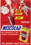 Reklam för chokladdrycken Nescolad från Nestlé