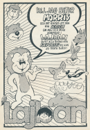 Reklam för nya seriefiguren Morris i svenska serietidningen Lajban