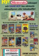 Reklam för Yapon Videospel som hyr ut Nintendo basenhet och Gameboy