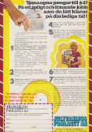 Reklam för Jultidningsförlaget och möjligheten att sälja jultidningar för att tjäna lite pengar