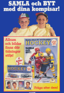 Reklam för samlarbilder med hockeymotiv från säsongen 89