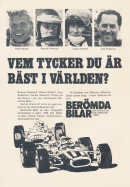Reklam för samlarbildsserien Berömda Bilar