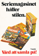 Internreklam för tidningen Seriemagasinet