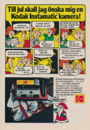 Reklam för Kodak Instamatic i serieform där en skeptisk flicka får information från en pojke om hur bra Kodaks Instamatic-kamera är