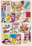 Reklam i serieformat med Tony Tiger som vilda västern-hjälte