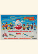Reklam för Kinder-ägg där man visar upp att i vart femte ägg kan man få en Disney-figur nu