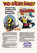 Reklam för en tävling med Göteborgskex där vinsten är en resa till Disneyworld i Florida