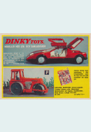 Reklam för två nya modeller från Dinky Toys - en Mercedes och en vägvält