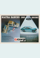 Reklam för leksaksbilar från Corgi