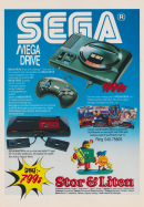 Reklam från Stor & Liten som lyfter fram SEGA Megadrive och SEGA Master