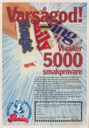 Reklam för de nya godisbitarna DAILY, SWING och NOUGAT.