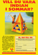 Annonserbjudande om att kunna köpa ett indiantält med reklam för drycken Festis